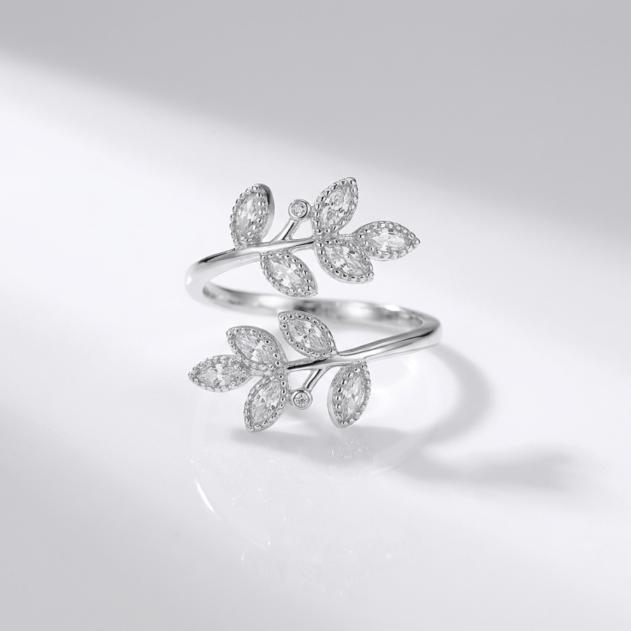 Gold Leaf Wrap Ring - (Adjustable)