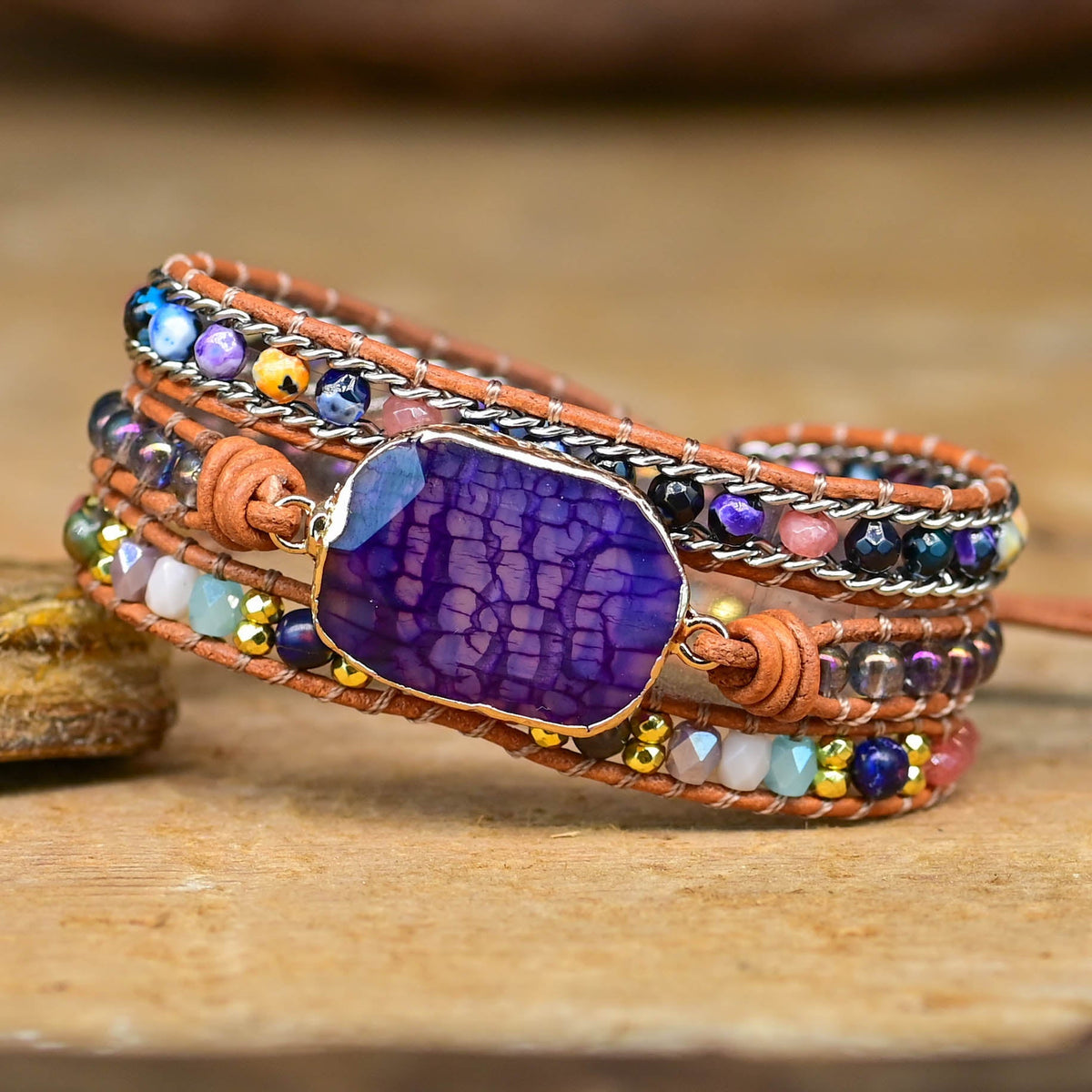 Amethyst Wrap Bracelet