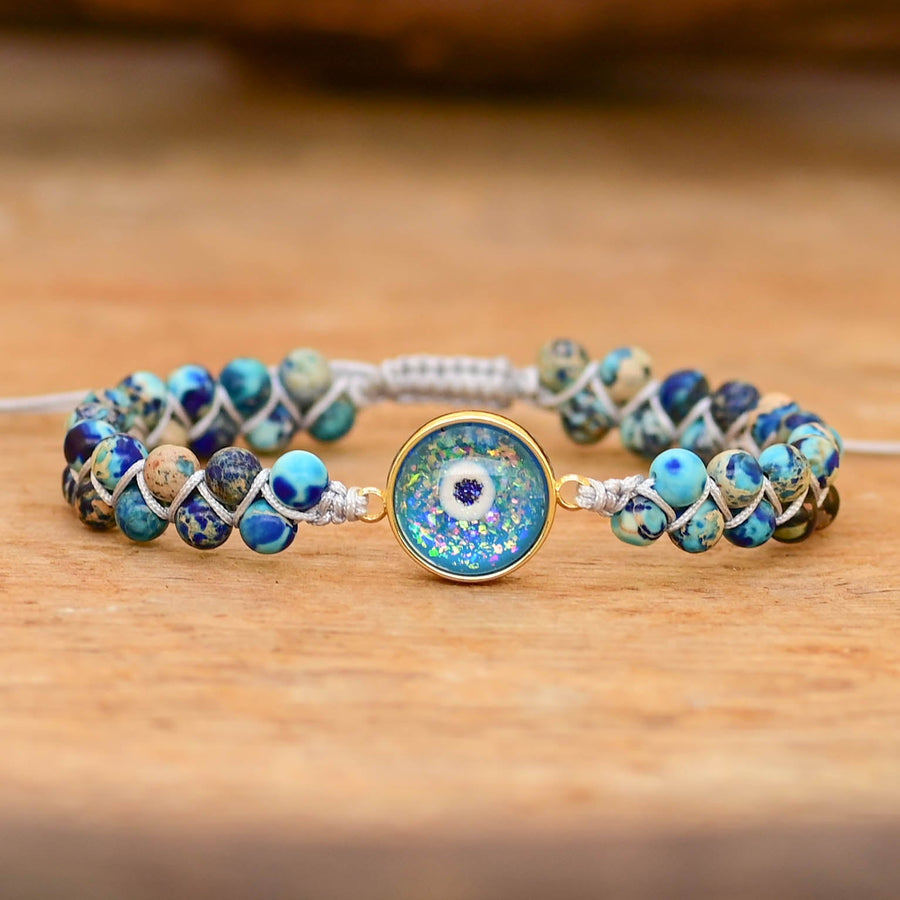 Intense Opal Evil Eye Bracelet