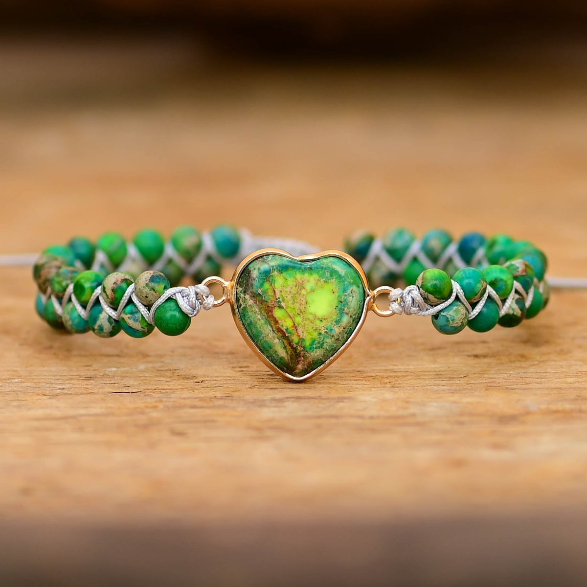 Green Jasper Love Bracelet