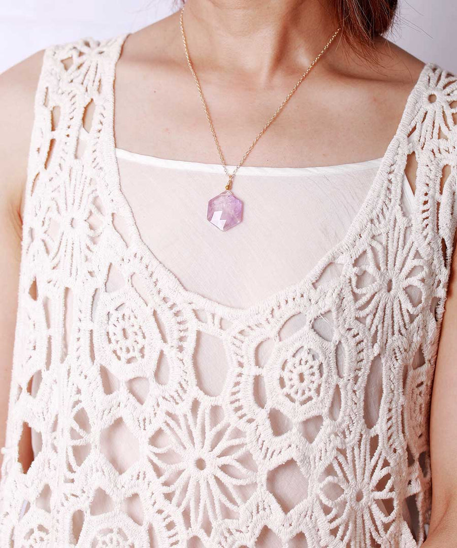 Hexagon Pendant Necklace