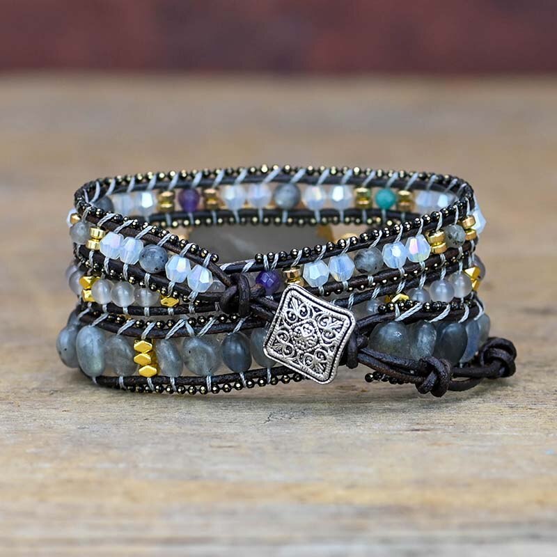 Labradorite Protection Wrap Bracelet