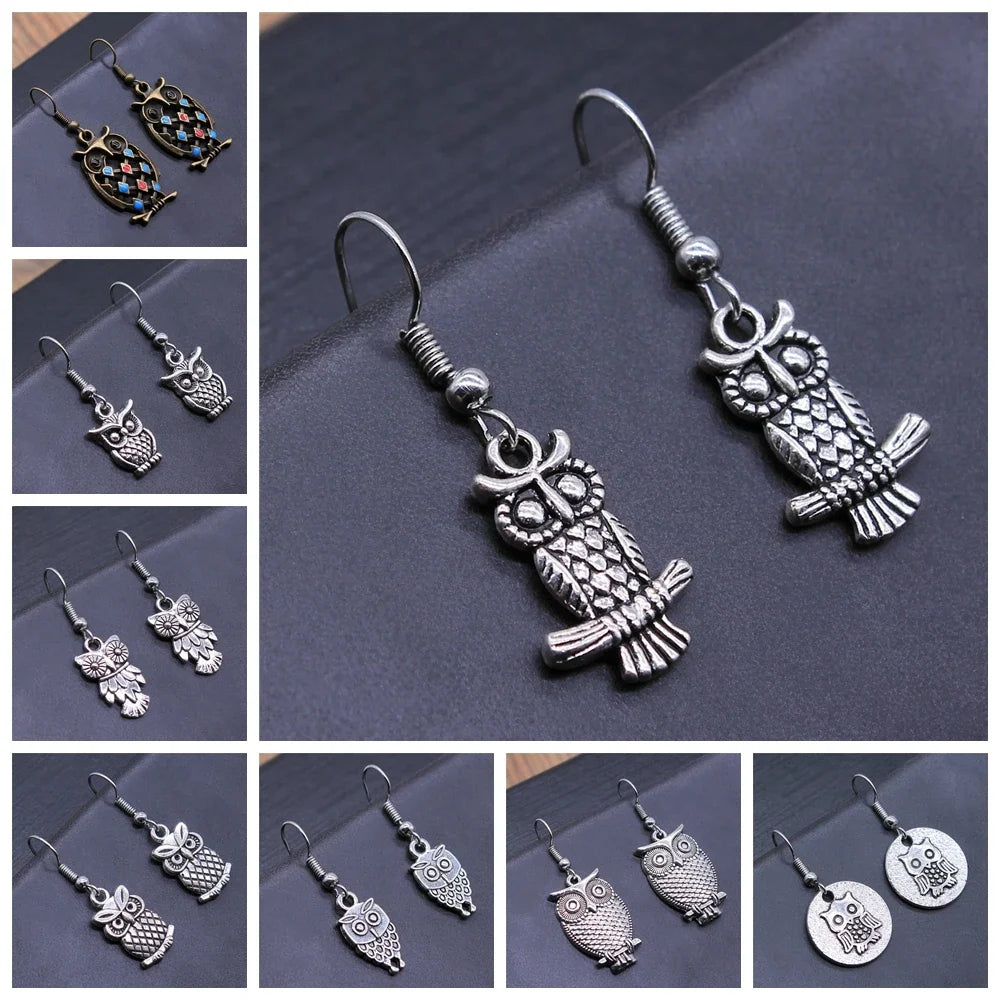 Vintage Owl Bohemian Dangle Earrings