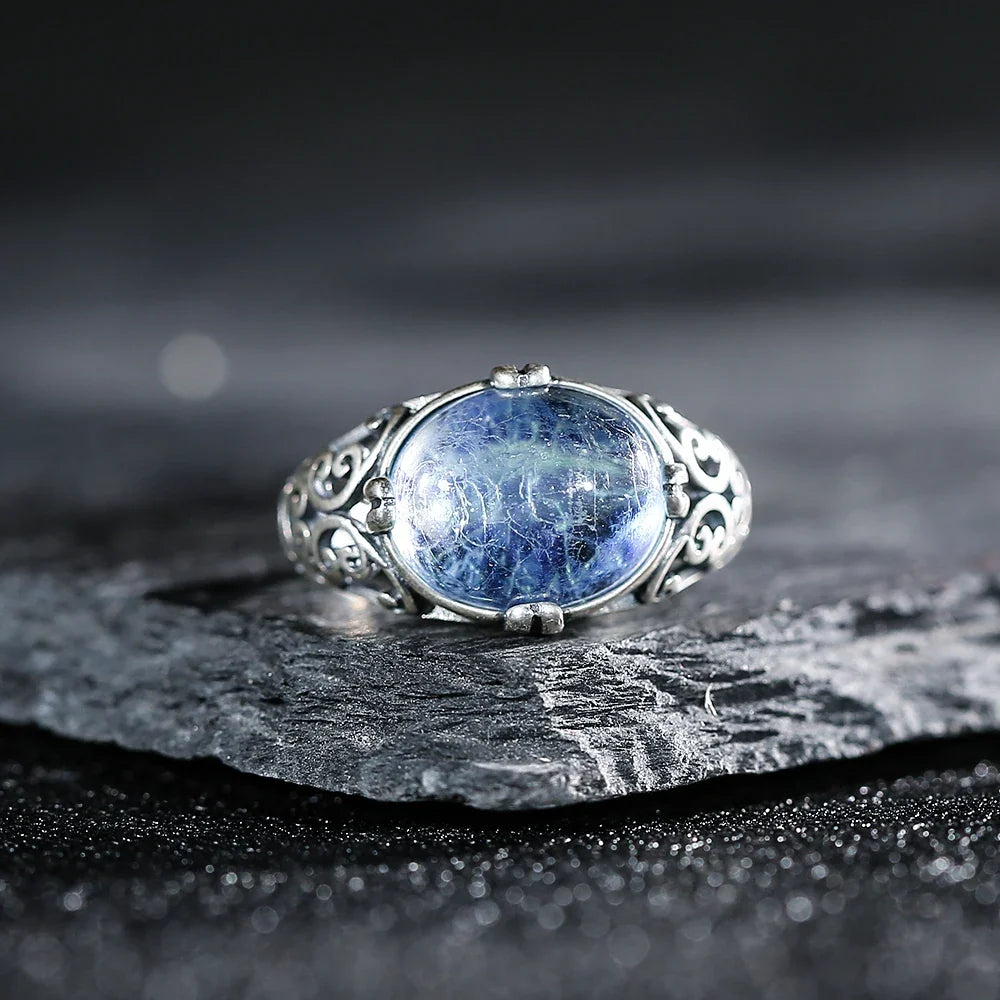 Vintage Aquamarine Sterling Silver Ring