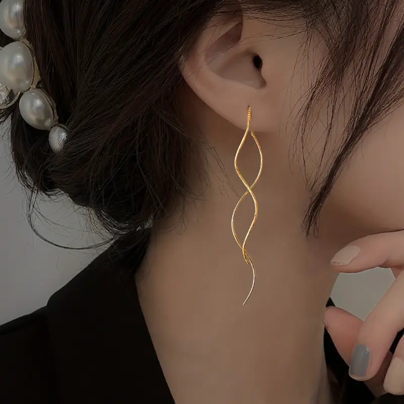 Vintage Wavy Dangling Earrings